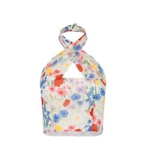 With Jéan Tulip Halter Top - Garden Party - Size L